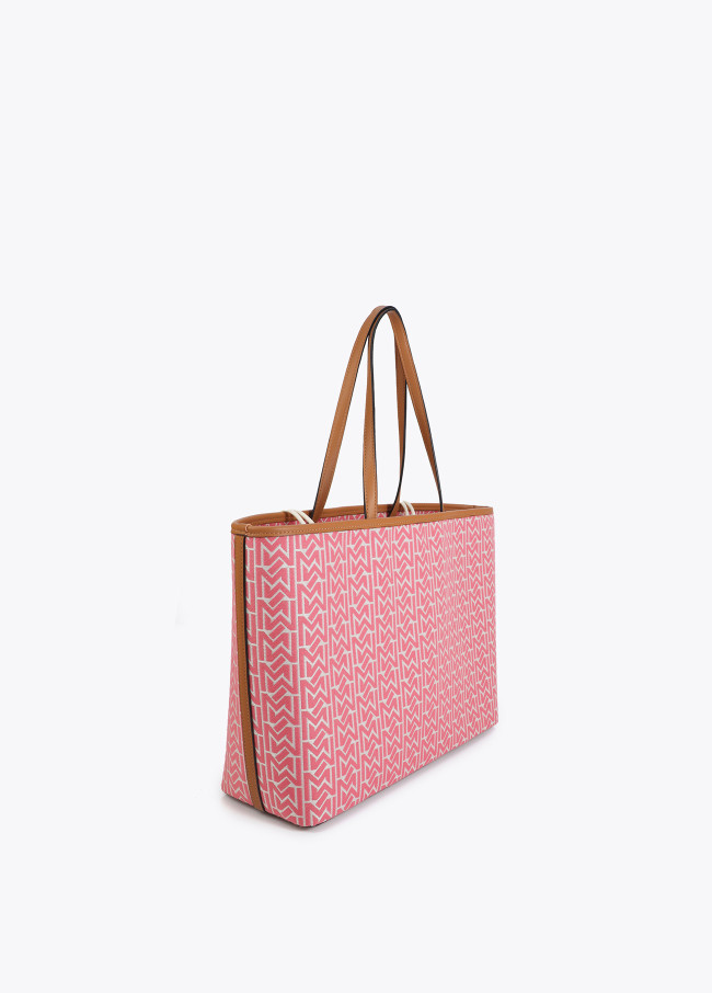 Shopper Jacquard ed Effetto Pelle