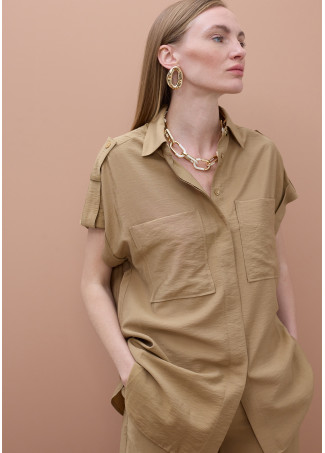Sleeveless Shirt with Pockets