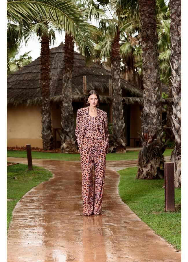 Animal Print Palazzo Pants