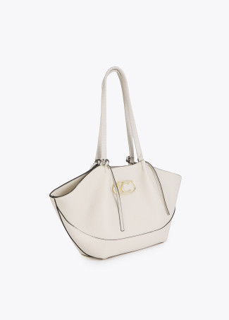 Faux Leather Shopper with Braided Handle