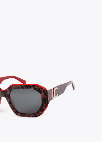 Bicolor Rectangular Sunglasses