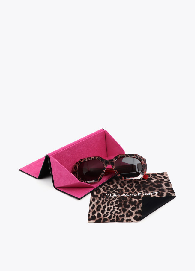 Bicolor Rechteckige Sonnenbrille