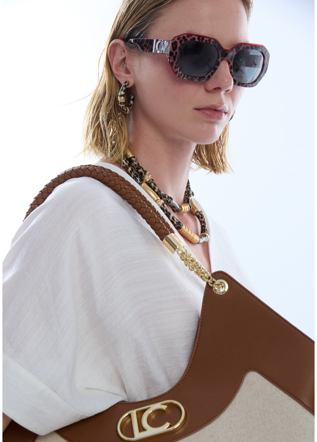 Bicolor Rectangular Sunglasses