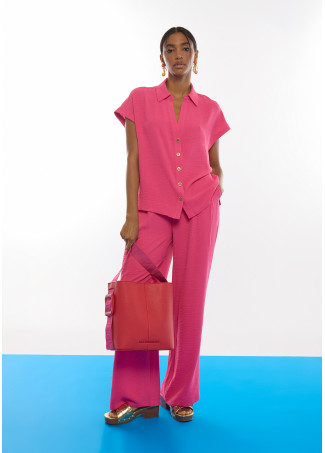 Shopper en nylon à anses contrastées