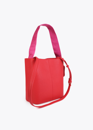 Shopper en nylon à anses contrastées