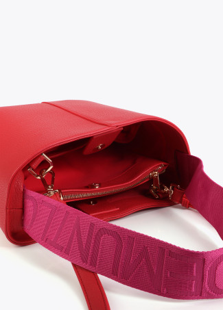 Shopper de nylon com alça contraste