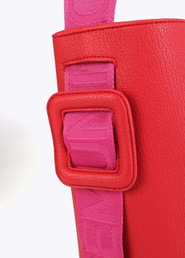 Contrast Handle Nylon Shopper