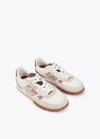 Mesh and Fabric Sneakers