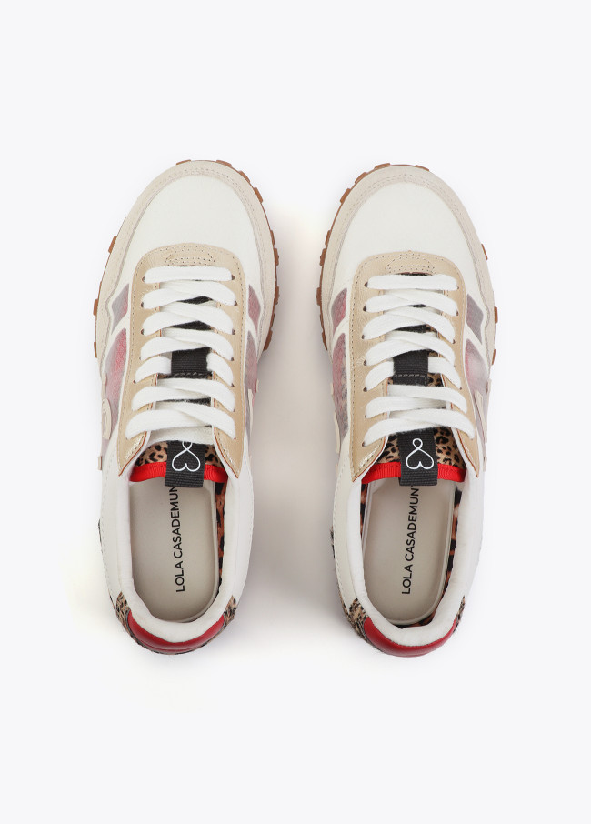 Mesh and Fabric Sneakers