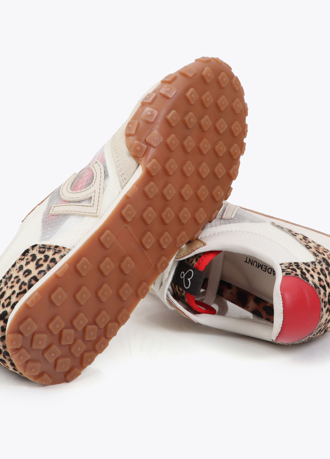 Mesh and Fabric Sneakers