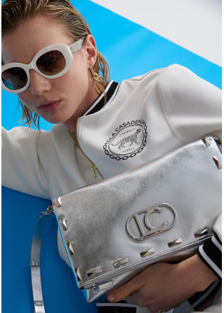 Blouson Scuba avec Détail de Ruban et Imprimé au Dos