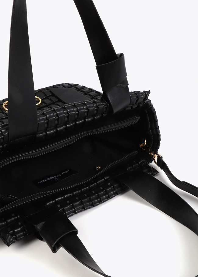 Sac en matériaux tressés avec détail nœud...