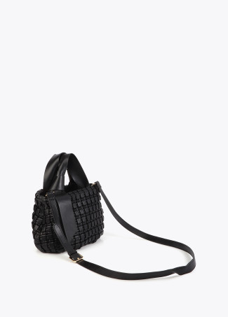 Braided Material Bag with Bow Detail