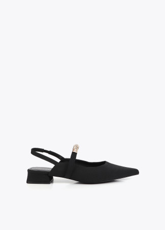 Scarpe Basse in Tessuto Grosgrain con Dettaglio Logo