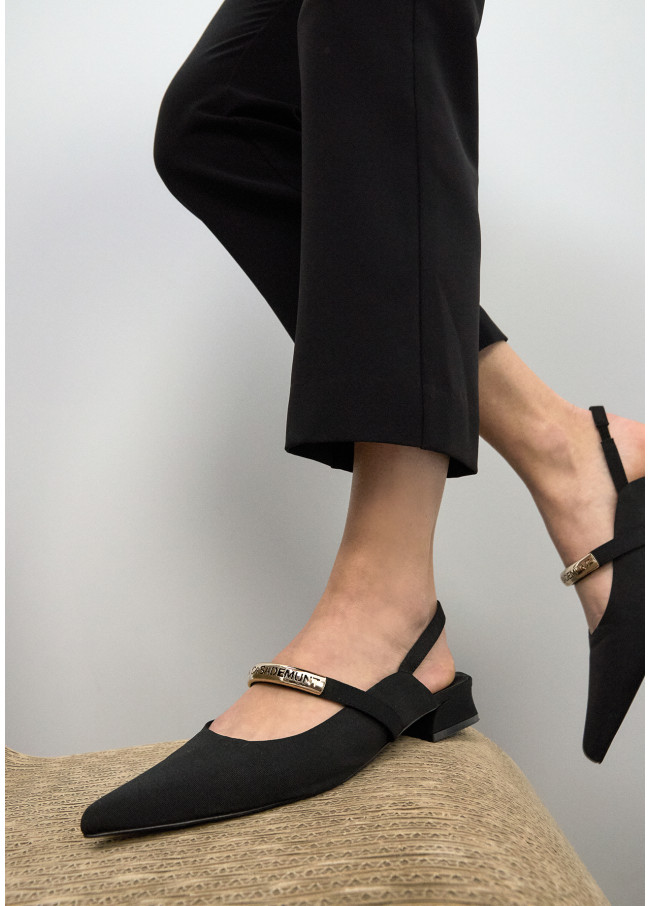 Chaussures Plates en Tissu Grosgrain avec...