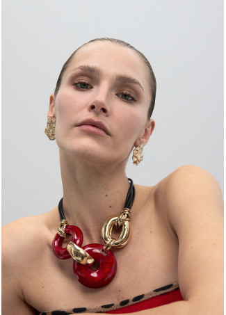 Collier Court en Disques Acryliques