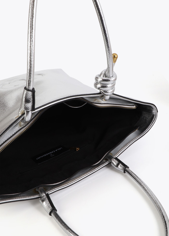 Golden Deconstructed Shopper with Embossed Oval...