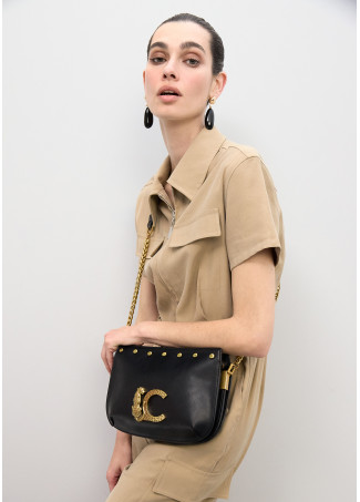 Black Studded Shoulder Bag