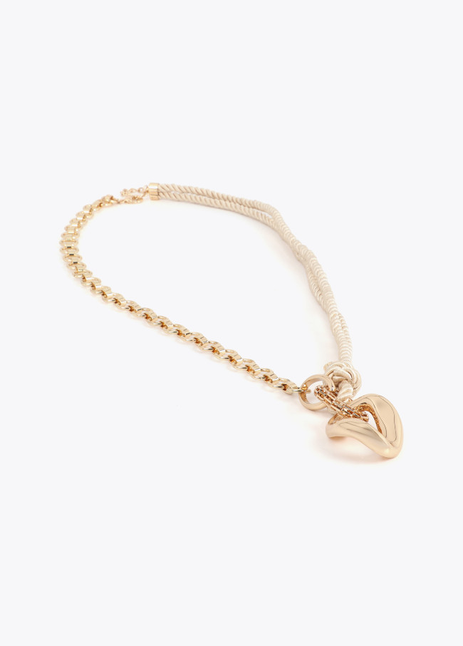 Collier Long avec Maillons Métalliques