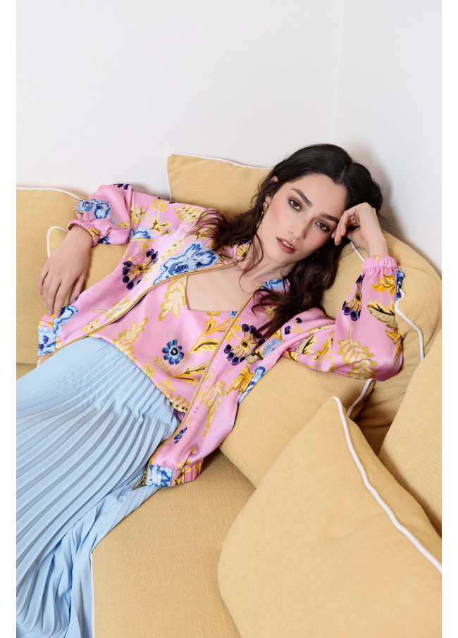 Satin Printed Bomber