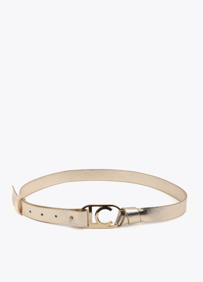 Metallic Reversible Belt Oval Logo