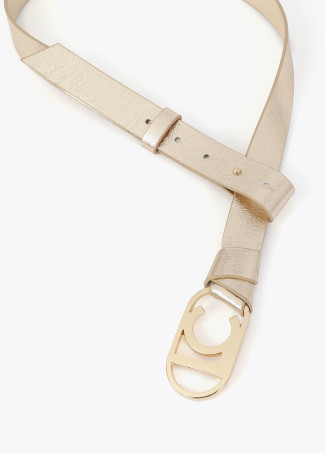 Metallic Reversible Belt Oval Logo