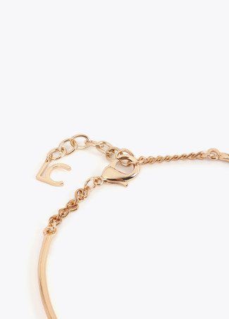 Collier court ras de cou rigide avec pendentif imprimé animal et rayures