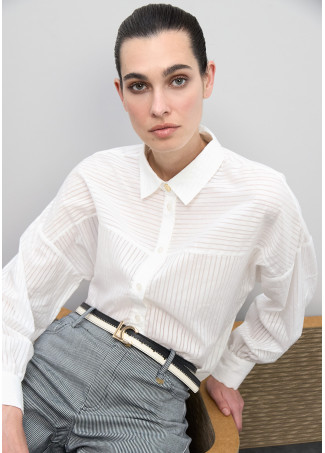 Zweifarbiger rosa und fuchsia Gürtel mit LC Logo Schnalle