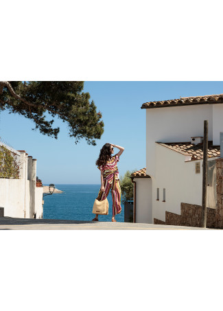 Culotte acetinado listrado