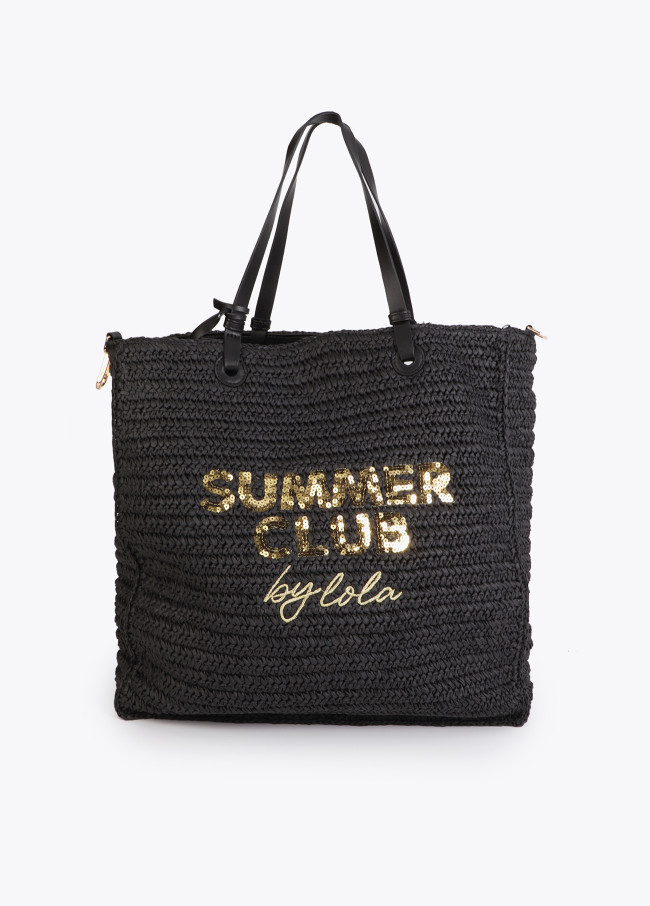 Summer Club Unstructured Raffia Bag