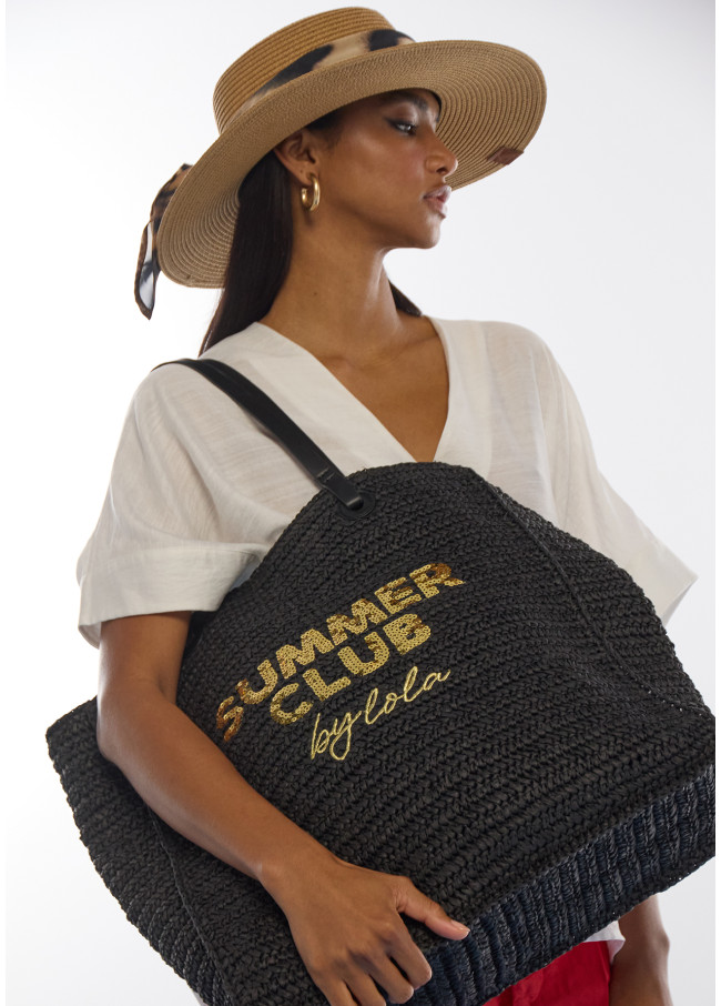 Bolsa Desestruturada de Ráfia Summer Club
