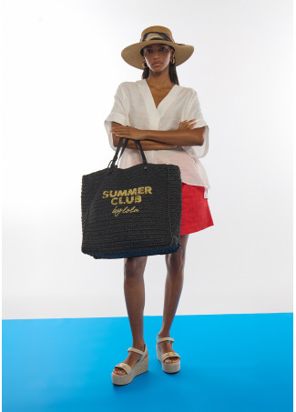 Sac Raphia Summer Club Non Structuré
