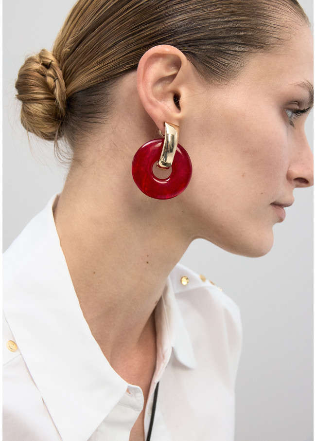 Boucles d'oreilles disques acryliques