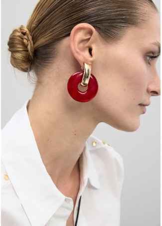 Boucles d'oreilles disques acryliques