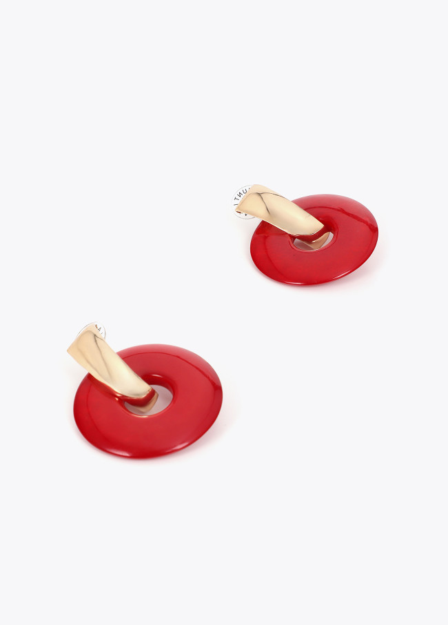 Boucles d'oreilles disques acryliques