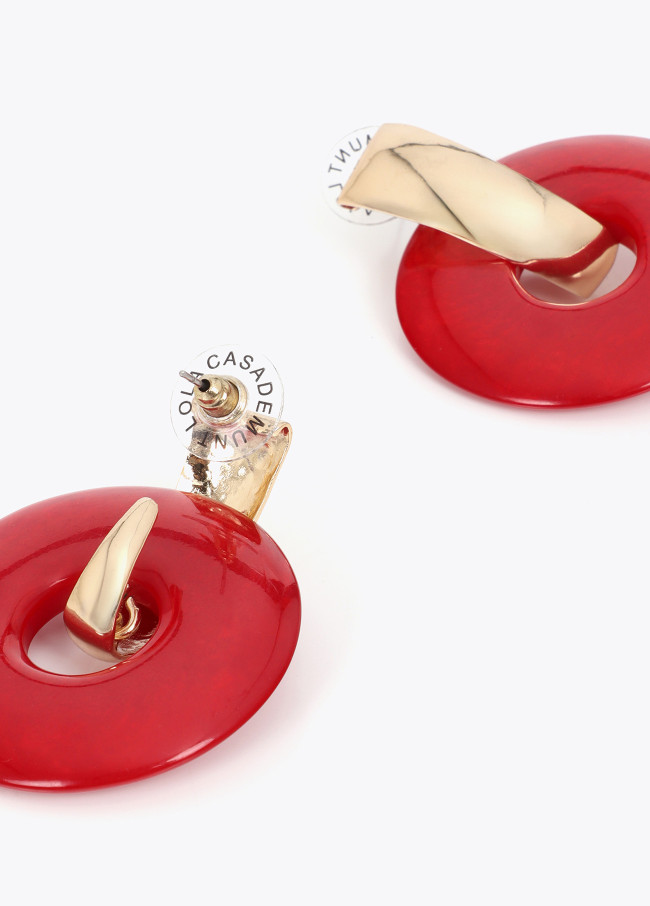 Boucles d'oreilles disques acryliques