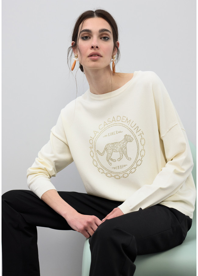 Jersey rosco con strass