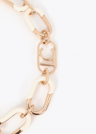 Kombinierte Kettengliederkette aus Gold und Acryl