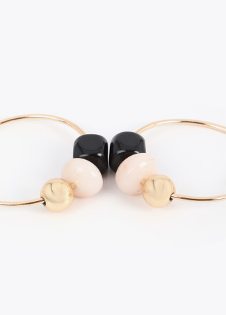 Multicolor Acrylic Detail Hoop Earring