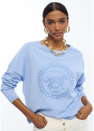 Sweater with Rhinestones