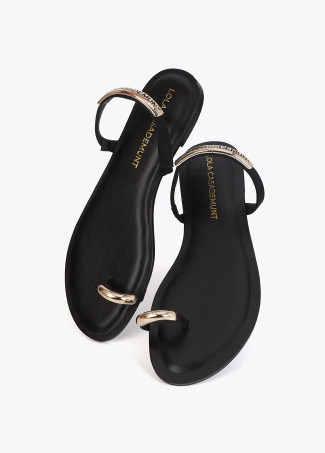 Scarpa Bassa in Tessuto Grosgrain con Dettaglio Logo