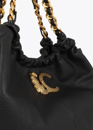 Animal Print Shopper with Chain Detail