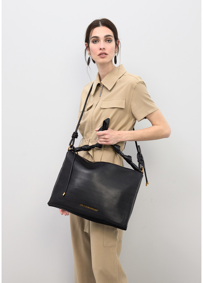 Nude Handle Flap Shoulder Bag