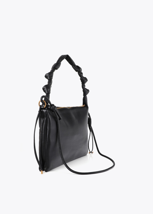 Nude Handle Flap Shoulder Bag