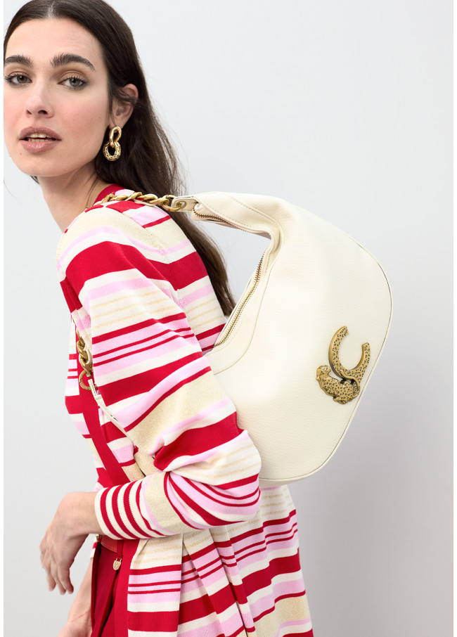 Half Moon Bag with Animal LC and Chain