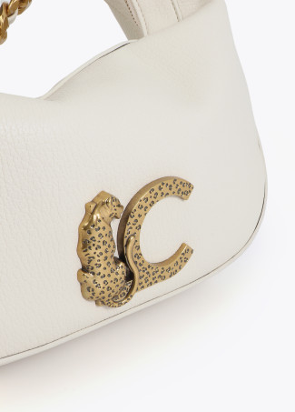 Bolsa meia-lua com LC animal e corrente