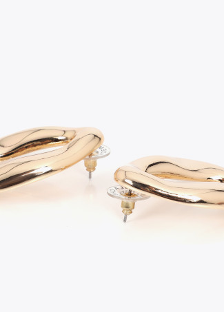 Embossed Metal Link Earrings