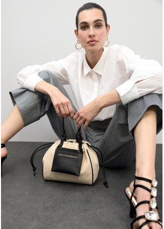 Mini shopper combined nylon and PU