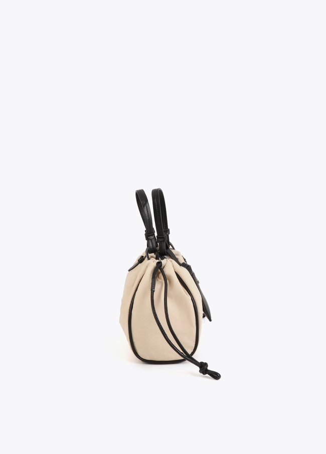 Mini shopper combinato nylon e PU