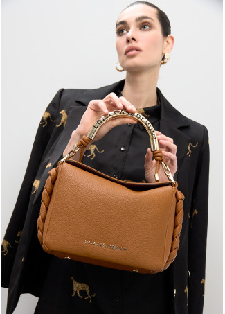 Bolso bandolera asa metálica troquelada